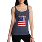 Funny Tank Top For Women Sarcasm Greetings From Alabama USA Flag Women's Tank Top Medium Navy