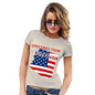 Funny Shirts For Women Greetings From Arizona USA Flag Women's T-Shirt X-Large Natural