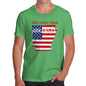 Novelty T Shirts For Dad Greetings From Arkansas USA Flag Men's T-Shirt Small Green