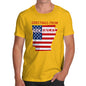 Novelty Tshirts Men Greetings From Arkansas USA Flag Men's T-Shirt Small Yellow