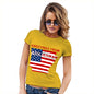 Funny T-Shirts For Women Greetings From Arkansas USA Flag Women's T-Shirt Large Yellow