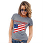 Funny Shirts For Women Greetings From Connecticut USA Flag Women's T-Shirt Large Light Grey