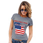 Womens Funny Tshirts Greetings From Georgia USA Flag Women's T-Shirt Small Light Grey