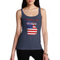 Funny Tank Top For Women Greetings From Georgia USA Flag Women's Tank Top Medium Navy