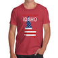 Funny T Shirts For Men Greetings From Idaho USA Flag Men's T-Shirt X-Large Red