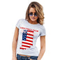 Womens Humor Novelty Graphic Funny T Shirt Greetings From Indiana USA Flag Women's T-Shirt Small White