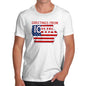 Funny T Shirts For Dad Greetings From Iowa USA Flag Men's T-Shirt Large White