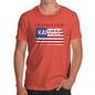 Funny Tshirts For Men Greetings From Kansas USA Flag Men's T-Shirt Large Orange