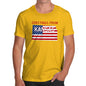 Funny Gifts For Men Greetings From Kansas USA Flag Men's T-Shirt Medium Yellow