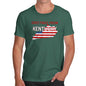 Mens Novelty T Shirt Christmas Greetings From Kentucky USA Flag Men's T-Shirt Large Bottle Green