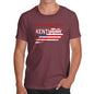 Mens Novelty T Shirt Christmas Greetings From Kentucky USA Flag Men's T-Shirt Large Burgundy