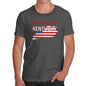 Funny T Shirts For Men Greetings From Kentucky USA Flag Men's T-Shirt X-Large Dark Grey