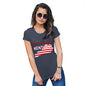 Funny Tee Shirts For Women Greetings From Kentucky USA Flag Women's T-Shirt Large Navy