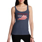 Womens Novelty Tank Top Greetings From Kentucky USA Flag Women's Tank Top Medium Navy