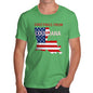 Funny Mens Tshirts Greetings From Louisiana USA Flag Men's T-Shirt X-Large Green