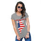 Funny Gifts For Women Greetings From Maine USA Flag Women's T-Shirt X-Large Light Grey