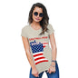 Womens Novelty T Shirt Christmas Greetings From Minnesota USA Flag Women's T-Shirt Small Natural