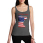 Womens Funny Tank Top Greetings From Minnesota USA Flag Women's Tank Top Small Dark Grey