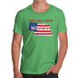 Funny T-Shirts For Men Sarcasm Greetings From Nebraska USA Flag Men's T-Shirt X-Large Green