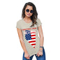 Funny T Shirts For Mom Greetings From Nevada USA Flag Women's T-Shirt Medium Natural