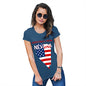 Funny T Shirts For Mom Greetings From Nevada USA Flag Women's T-Shirt Medium Royal Blue