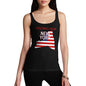 Funny Tank Top For Mum Greetings From New York USA Flag Women's Tank Top Medium Black