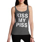 Novelty Tank Top Women Kiss My Piss Women's Tank Top Large Dark Grey