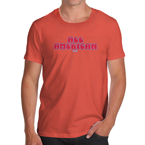 Funny Tee Shirts For Men All American Men's T-Shirt Large Orange
