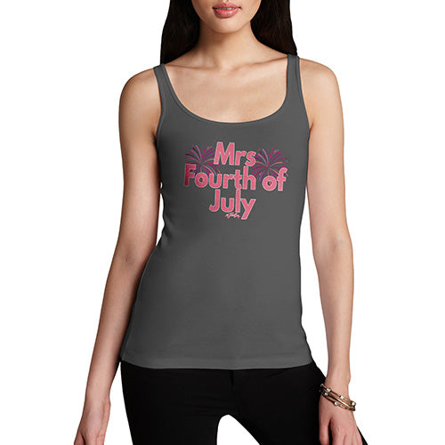 Womens Novelty Tank Top Mrs Fourth Of July Women's Tank Top Small Dark Grey