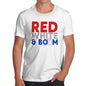 Funny T Shirts For Men Red, White & Boom Men's T-Shirt Medium White