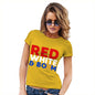 Womens Funny T Shirts Red, White & Boom Women's T-Shirt Medium Yellow