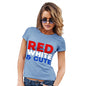 Funny T-Shirts For Women Sarcasm Red, White & Cute Women's T-Shirt Large Sky Blue