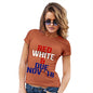 Novelty Tshirts Women Red, White & Due Personalised Women's T-Shirt Small Orange