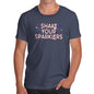 Novelty Tshirts Men Funny Shake Your Sparklers 4th July Men's T-Shirt Small Navy