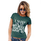 Novelty Gifts For Women I Sleep In So My Wife Doesn't Have To Women's T-Shirt Small Bottle Green