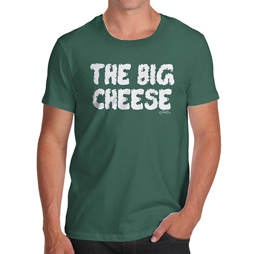 Funny T Shirts For Men The Big Cheese Men's T-Shirt Medium Bottle Green