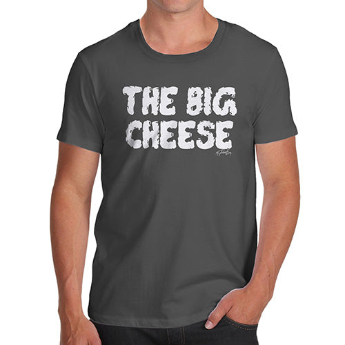 Novelty Tshirts Men Funny The Big Cheese Men's T-Shirt Large Dark Grey