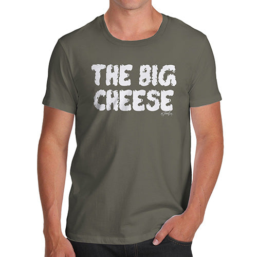 Novelty Tshirts Men Funny The Big Cheese Men's T-Shirt Large Khaki