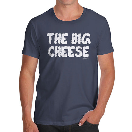 Funny Mens T Shirts The Big Cheese Men's T-Shirt X-Large Navy