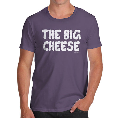 Funny Tee Shirts For Men The Big Cheese Men's T-Shirt Small Plum