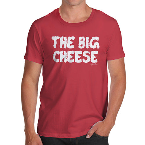 Funny Mens Tshirts The Big Cheese Men's T-Shirt Large Red