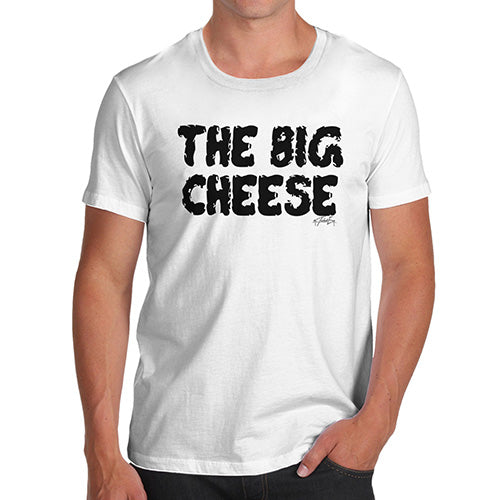 Mens Humor Novelty Graphic Sarcasm Funny T Shirt The Big Cheese Men's T-Shirt Small White
