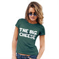 Womens T-Shirt Funny Geek Nerd Hilarious Joke The Big Cheese Women's T-Shirt Medium Bottle Green