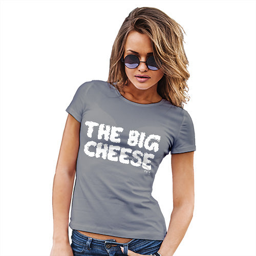 Novelty Tshirts Women The Big Cheese Women's T-Shirt Large Light Grey