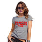 Funny Shirts For Women Danger Is My Middle Name Women's T-Shirt Small Light Grey