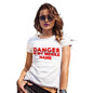 Funny Shirts For Women Danger Is My Middle Name Women's T-Shirt Medium White