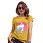 Womens Novelty T Shirt F-ck Off Unicorn Women's T-Shirt Large Yellow