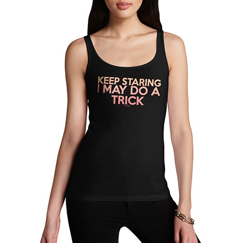 Womens Novelty Tank Top Christmas I May Do A Trick Women's Tank Top X-Large Black