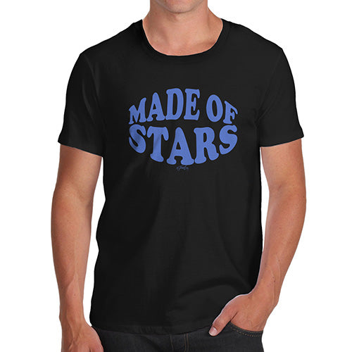 Funny Mens T Shirts Made Of Stars Men's T-Shirt Medium Black