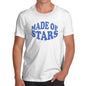 Funny Mens T Shirts Made Of Stars Men's T-Shirt Small White